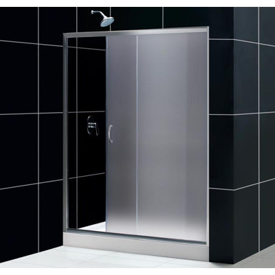 Dreamline Infinity Sliding Door Shower Set with Center Drain Amazon Base