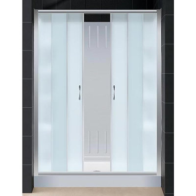 Dreamline Visions Sliding Shower Door with Amazon Base and BackWall Kit (Right Drain)