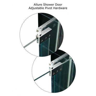 Dreamline Allure Pivot Shower Door with Center Drain and Trio Base Kit