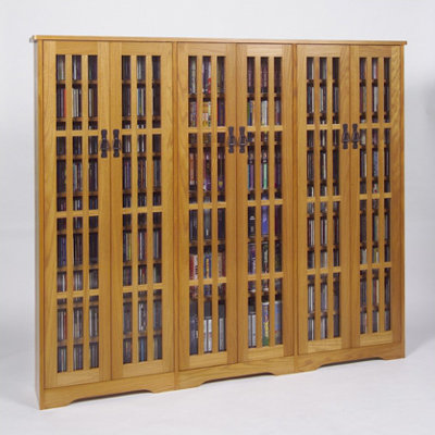 Leslie Dame Enterprises Glass Door High Capacity Multimedia Cabinet