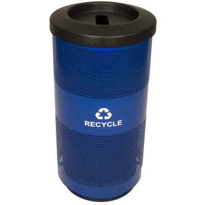 Witt 20 Gallon Perforated Recycling Receptacle with Optional Round or Slot Opening