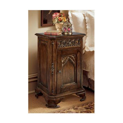 Queensbury Inn Gothic Revival 1 Drawer Nightstand by Design Toscano -image