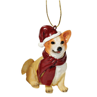 design toscano welsh corgi holiday dog ornament sculpture design toscano welsh corgi holiday dog ornament sculpture