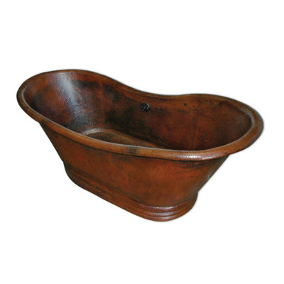 Native Trails, Inc. Aurora Hand Hammered Copper Slipper Bathtub