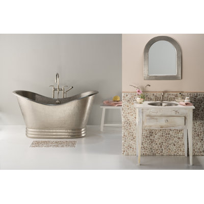 Native Trails, Inc. Aurora Hand Hammered Copper Slipper Bathtub