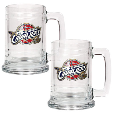 Great American Products NBA 15oz Glass Tankard 2 Piece Set - Primary Logo