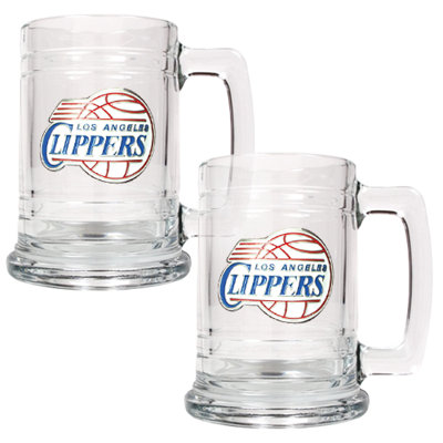 Great American Products NBA 15oz Glass Tankard 2 Piece Set - Primary Logo
