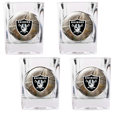 Great American Products NFL Open Field 4 Piece Square Shot Glass Set