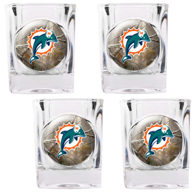 Great American Products NFL Open Field 4 Piece Square Shot Glass Set
