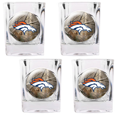 Great American Products NFL Open Field 4 Piece Square Shot Glass Set