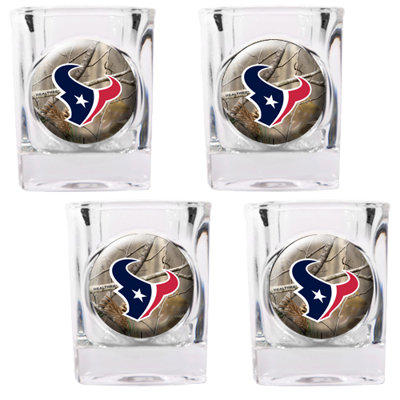 Great American Products NFL Open Field 4 Piece Square Shot Glass Set