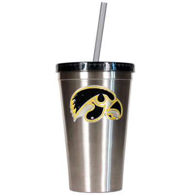 Great American Products NCAA 16oz Stainless Steel Insulated Tumbler with Straw