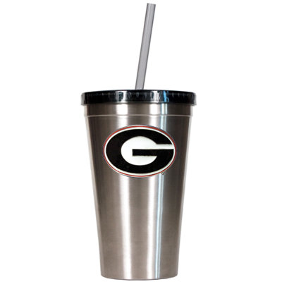 Great American Products NCAA 16oz Stainless Steel Insulated Tumbler with Straw