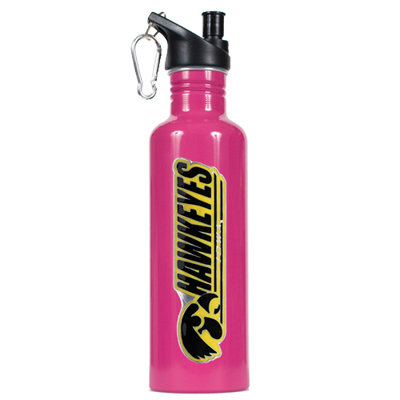 Great American Products NCAA 26oz Stainless Steel Water Bottle with Pop-up Spout in Pink