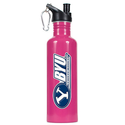 Great American Products NCAA 26oz Stainless Steel Water Bottle with Pop-up Spout in Pink