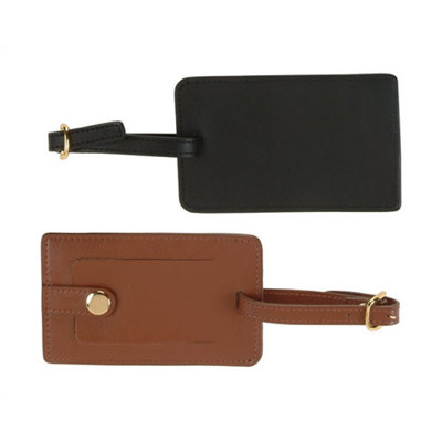 Royce Leather Leather Snap Luggage Tag