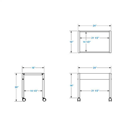 Lucasey Single Shelf Mobile Cart - The TV Caddy
