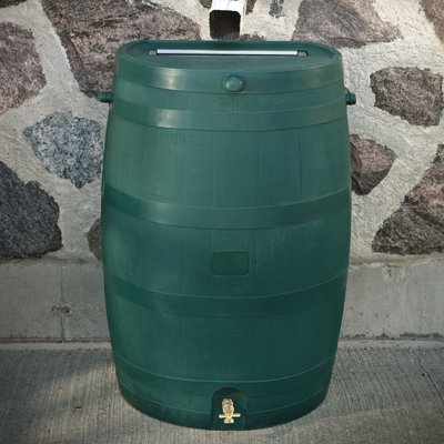 RTS Companies Flatback 50 Gallon Rain Barrel