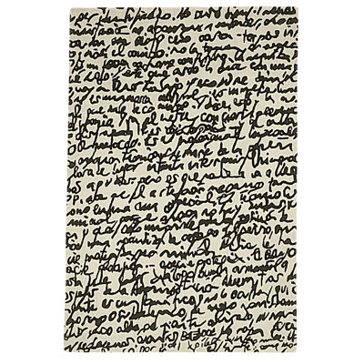Nanimarquina Black On White Manuscrit Rug