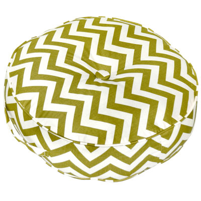 Greendale Home Fashions Zig Zag Fabric Round Floor Pillow