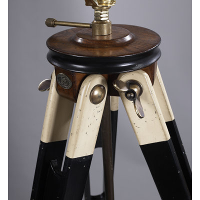 Authentic Models Surveyor's Tripod Lamp in Black and Ivory