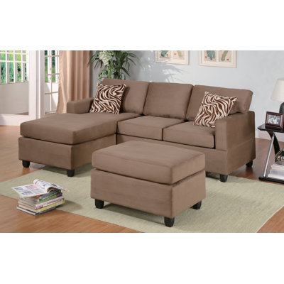 Poundex Bobkona Modular 3 Piece Sectional