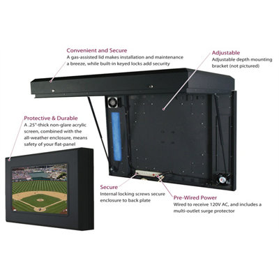 Premier Mounts Indoor / Outdoor Enclosure for Flat-Panels up to 50"