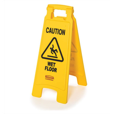 Rubbermaid Commercial Products Floor Safety Sign with Multi-Lingual "Caution" Logo