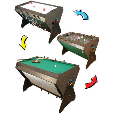 On The Edge Marketing 3-in-1 Game Table (Foosball, Pool, Air Hockey)