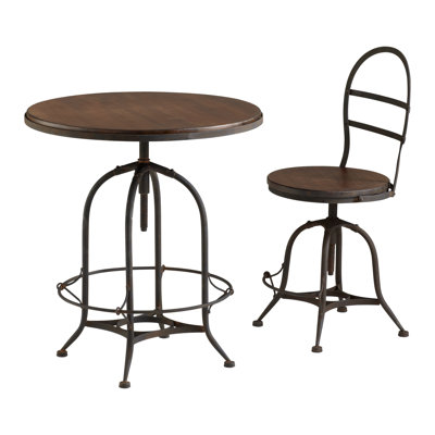 Cyan Design Lucca Table Raw Iron and Natural Wood