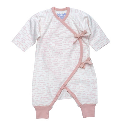 Under the Nile Hello Goodbye Print Side Tie Kimono