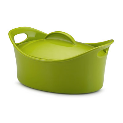 Rachael Ray Bubble and Brown 4 1/4-Qt. Stoneware Oval Casserole