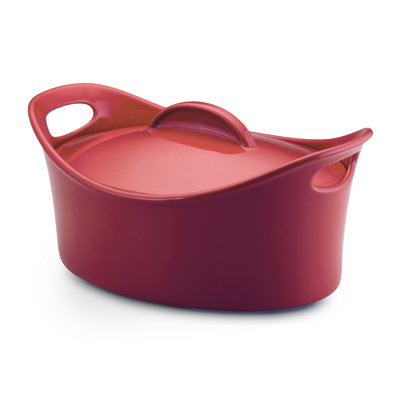 Rachael Ray Bubble and Brown 4 1/4-Qt. Stoneware Oval Casserole