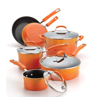 Rachael Ray Porcelain II Aluminum 10-Piece Cookware Set