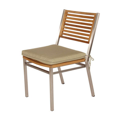 Barlow Tyrie Teak Equinox Teak Dining Side Chair with Cushion