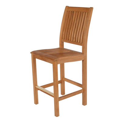 Barlow Tyrie Teak Monaco High Dining Side Chair with Cushion