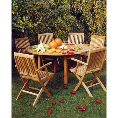 Barlow Tyrie Teak 7 Piece Extending Dining Set