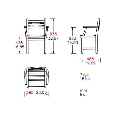Barlow Tyrie Teak Windsor 7 Piece Dining Set