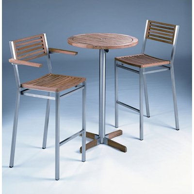 Barlow Tyrie Teak Equinox 2-Seat Outdoor High Dining Set