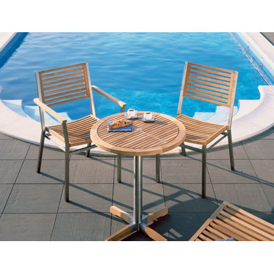 Barlow Tyrie Teak Equinox Teak Dining Side Chair with Cushion