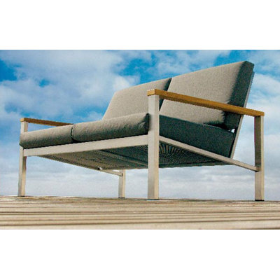 Barlow Tyrie Teak Equinox Loveseat with Cushions