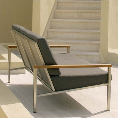Barlow Tyrie Teak Equinox Loveseat with Cushions