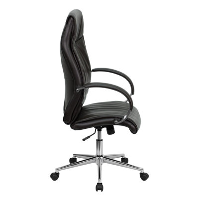 Flash Furniture High-Back Leather Executive Chair with Slim Designed