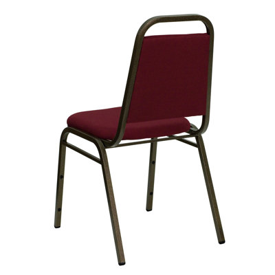 Flash Furniture Hercules Series Trapezoidal Back Stacking Banquet Chair with Gold Vein Frame