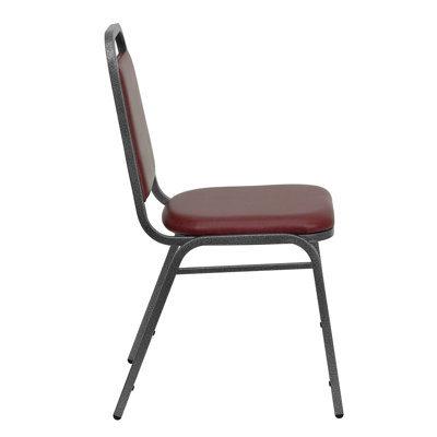 Flash Furniture Hercules Series Trapezoidal Back Stacking Banquet Chair with Silver Vein Frame