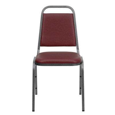 Flash Furniture Hercules Series Trapezoidal Back Stacking Banquet Chair with Silver Vein Frame