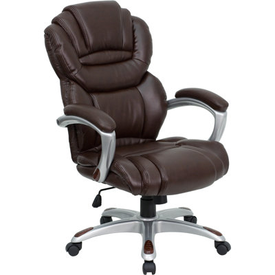 Flash Furniture High-Back Leather Layered Upholstered Executive Chair