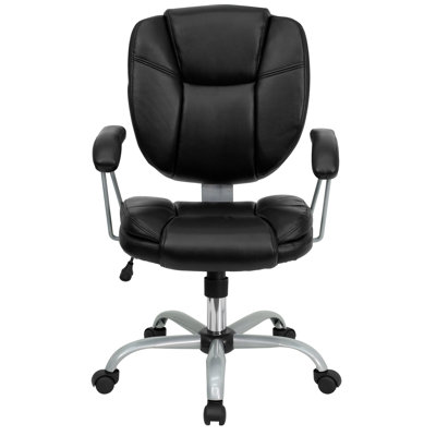 Flash Furniture Mid-Back Task Chair with Platinum Frame