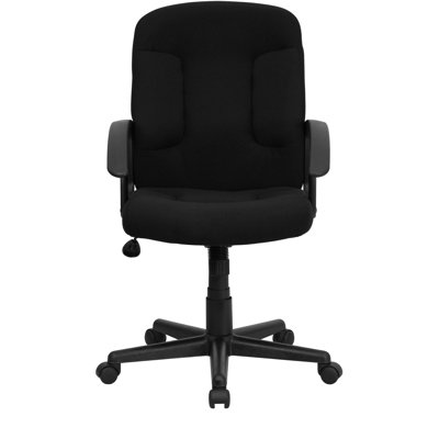 Flash Furniture Mid-Back Fabric Task Chair with Nylon Arms
