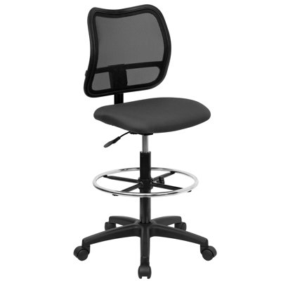 Flash Furniture Height Adjustable Drafting Stool with Cutout